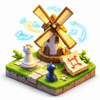 Master the windmill pattern and repeated tactical motifs.